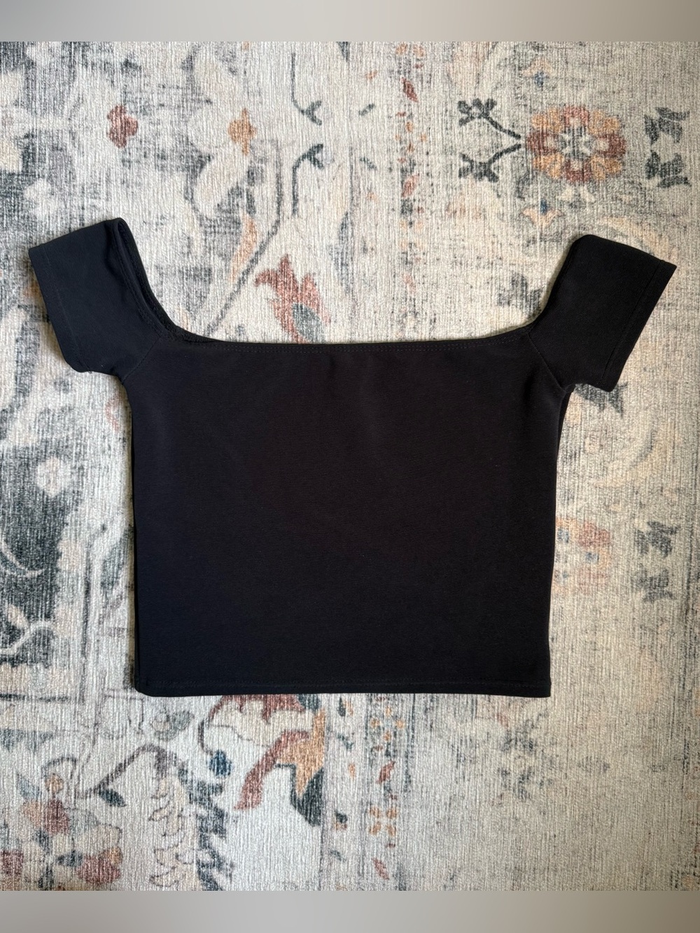 Urban Outfitters Black Off-the-Shoulder Crop Top